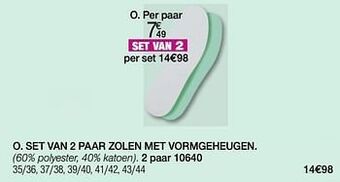 Damart Set van 2 paar zolen met vormgeheugen aanbieding