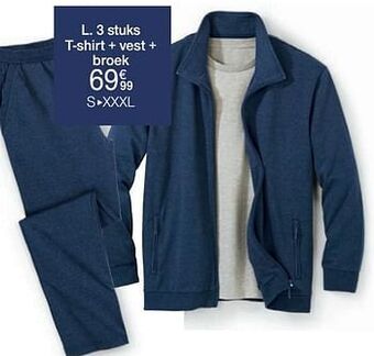 Damart T-shirt + vest + broek aanbieding
