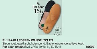 1 paar lederen wandelzolen