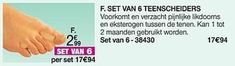 Damart Set van 6 teenscheiders aanbieding