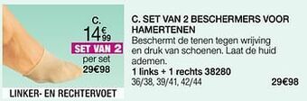 Damart Set van 2 beschermers voor hamertenen aanbieding
