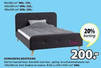 Jysk Kongsberg bedframe aanbieding