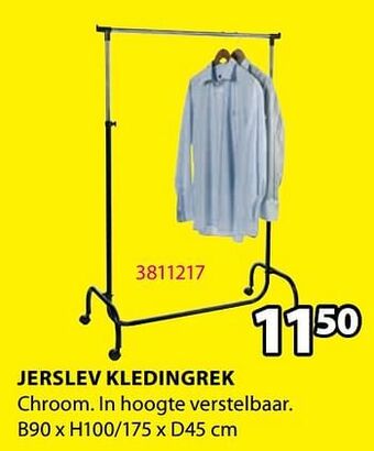Jysk Jerslev kledingrek aanbieding