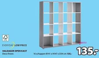 Jysk Haldager open kast 16 schappen aanbieding