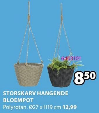 Jysk Storskarv hangende bloempot aanbieding