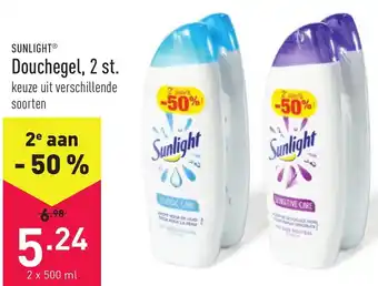 ALDI Sunlight Douchegel 2*500ml aanbieding