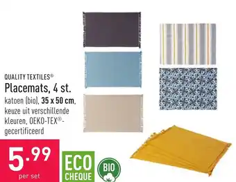 ALDI Quality Textiles Placemats 35*50cm 4st aanbieding