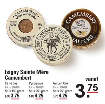 Sligro Isigny Sainte Mere Camembert aanbieding