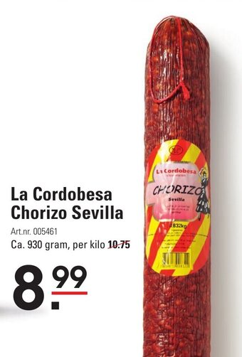 Sligro La Cordobesa Chorizo Sevilla aanbieding