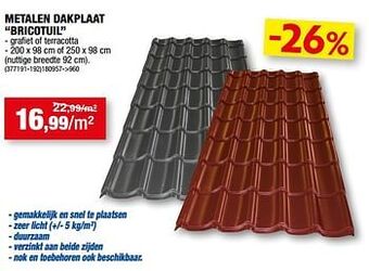 Hubo Metalen dakplaat bricotuil aanbieding