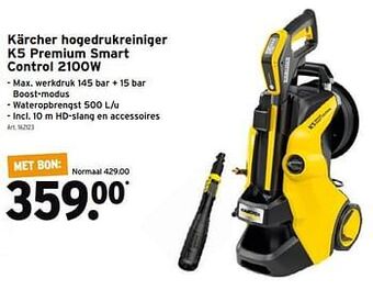 GAMMA Kärcher hogedrukreiniger k5 premium smart control 2100w aanbieding