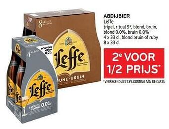 Alvo Abdijbier leffe 2e voor 1-2 prijs aanbieding