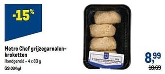 Makro Metro chef grijzegarnalenkroketten aanbieding