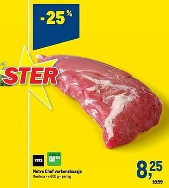 Makro Metro chef varkenshaasje aanbieding