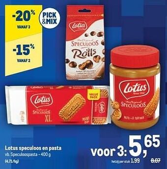 Makro Lotus speculoospasta aanbieding