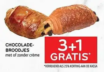 Chocoladebroodjes 3+1 gratis