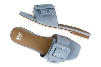 Nathan-Baume Slipper Dames Volledig Leder - Lichtblauw