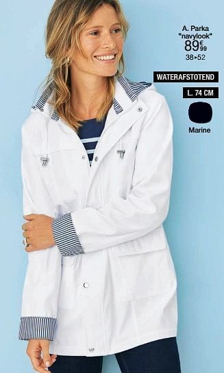 Damart Parka navylook aanbieding