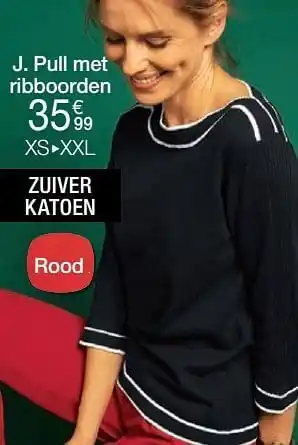 Damart Pull met ribboorden aanbieding