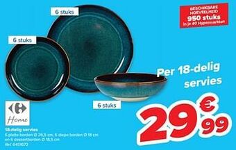 Carrefour 18-delig servies aanbieding