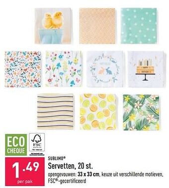 ALDI Servetten aanbieding