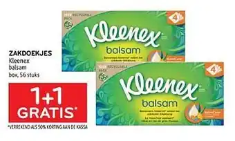 Alvo Zakdoekjes kleenex 1+1 gratis aanbieding