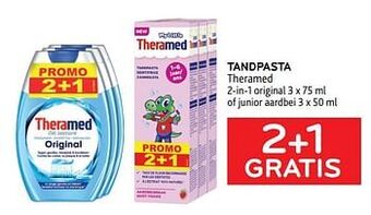 Alvo Tandpasta theramed 2+1 gratis aanbieding