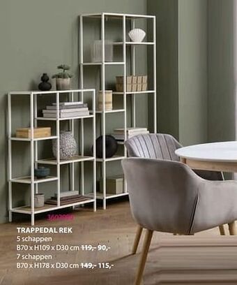 Jysk Trappedal rek 5 schappen aanbieding