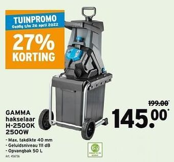 GAMMA Gamma hakselaar h-2500k 2500w aanbieding