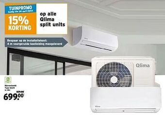 GAMMA Qlima split units type 5225 aanbieding