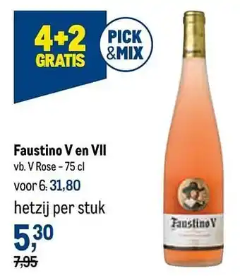 Makro Faustino v en vii v rose aanbieding