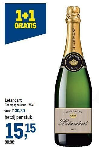 Makro Letandart champagne brut aanbieding