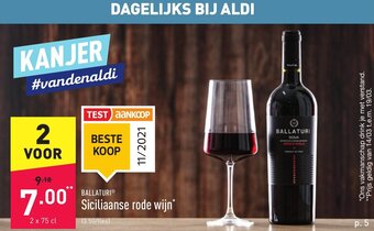 ALDI Siciliaanse rode wijn aanbieding