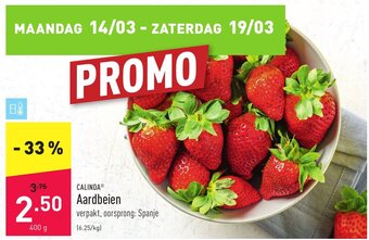 ALDI Aardbeien 400g aanbieding