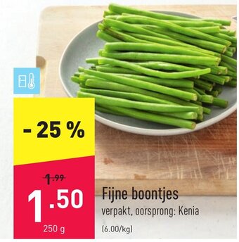 ALDI Fijne boontjes 250g aanbieding