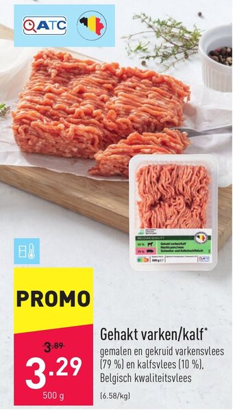ALDI Gehakt varken/kalf 500g aanbieding