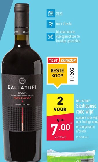 Siciliaanse rode wijn