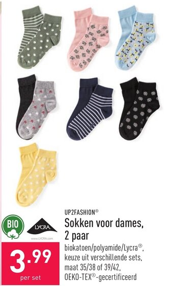 ALDI Sokken voor dames, 2 paar aanbieding