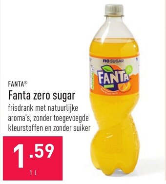 ALDI Fanta zero sugar 1L aanbieding