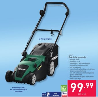 ALDI Elektrische grasmaaier aanbieding