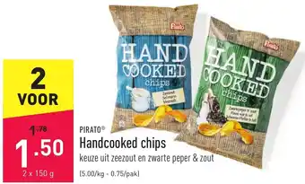 ALDI Handcooked chips 2 x 150g aanbieding