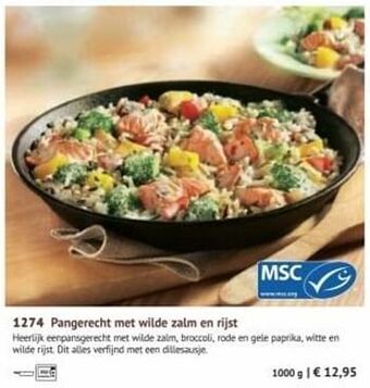 Bofrost Pangerecht met wilde zalm en rijst aanbieding