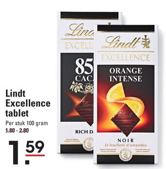 Sligro Lindt Excellence tablet aanbieding