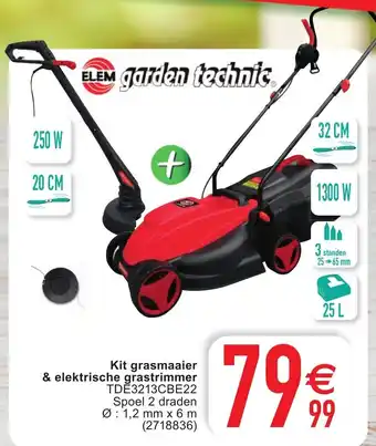 Cora Kit grasmaaier & elektrische grastrimmer aanbieding