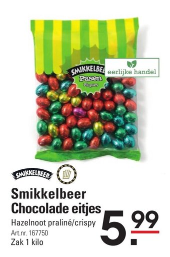Sligro Smikkelbeer Chocolade eitjes aanbieding