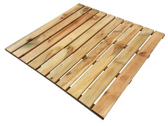 Hubo Tuintegel 100x100x3 cm 1m&#178grenenhout aanbieding