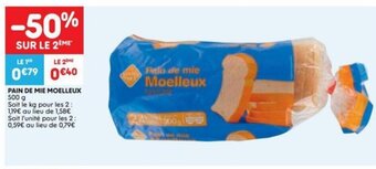 Pain De Mie Moelleux