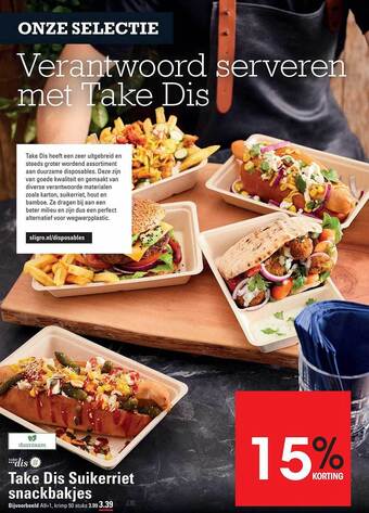 Sligro Take Dis Suikerriet Snackbakjes aanbieding