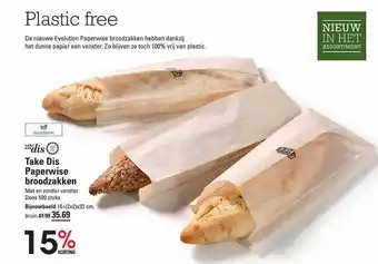 Sligro Take Dis Paperwise Broodzakken aanbieding