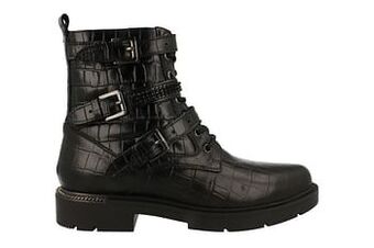 Berca Shoes Crinkles Bottine Dames Volledig Leder - Zwart aanbieding